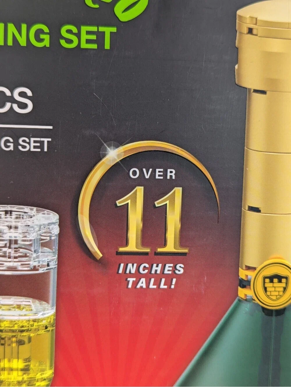 BrickCraft - Lego - Chateau De Brick -136pc Bottle & Champagne Glass Brick Set